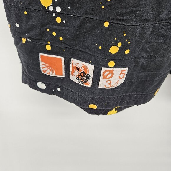 Rocawear Shirt Mens XL Black Yellow Splatter Paint NYC Chapter Pocket Hip Hop - Picture 7 of 14